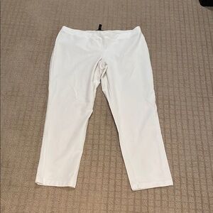 Eileen Fisher Ivory Textured Cropped Pants